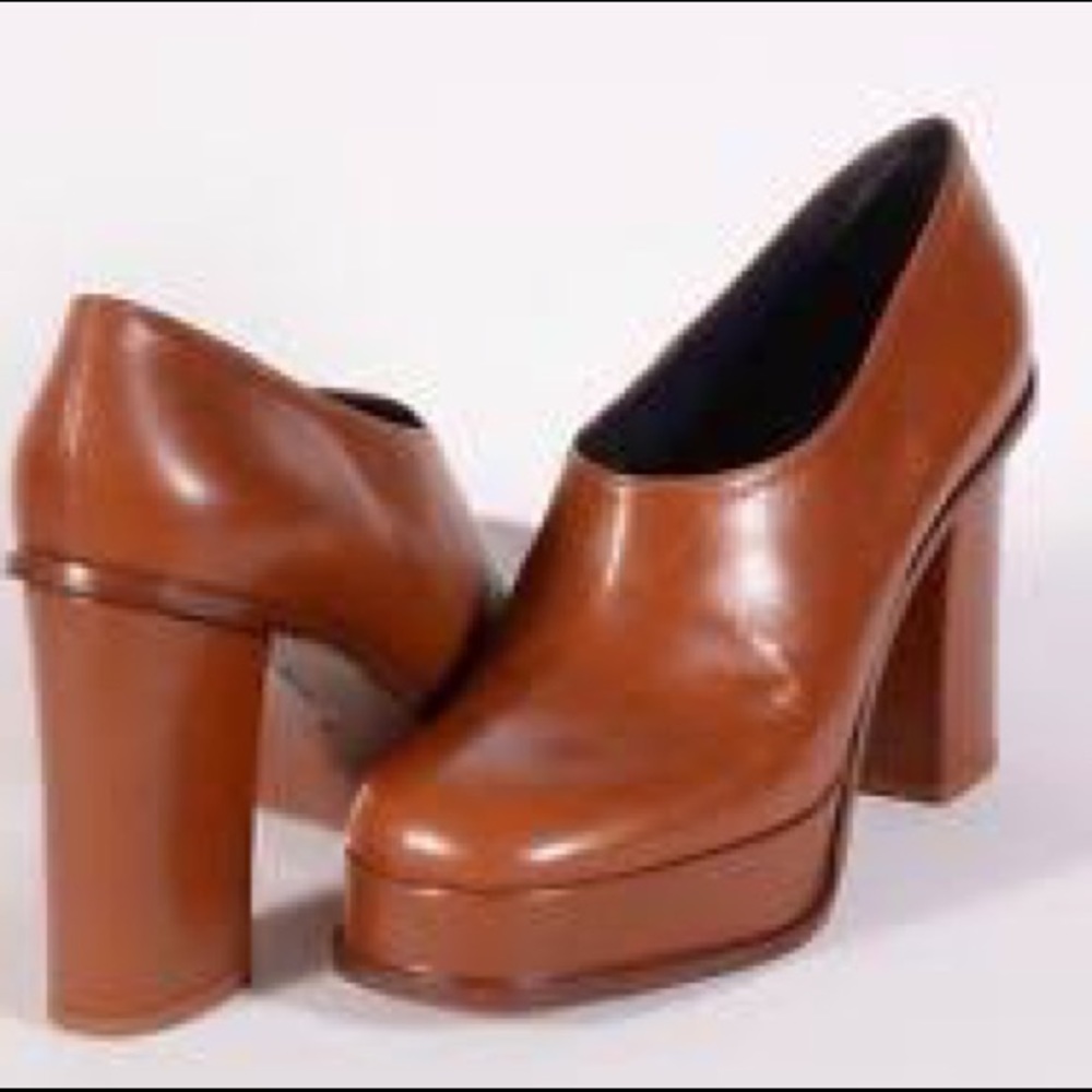Celine Caramel Platform Pumps